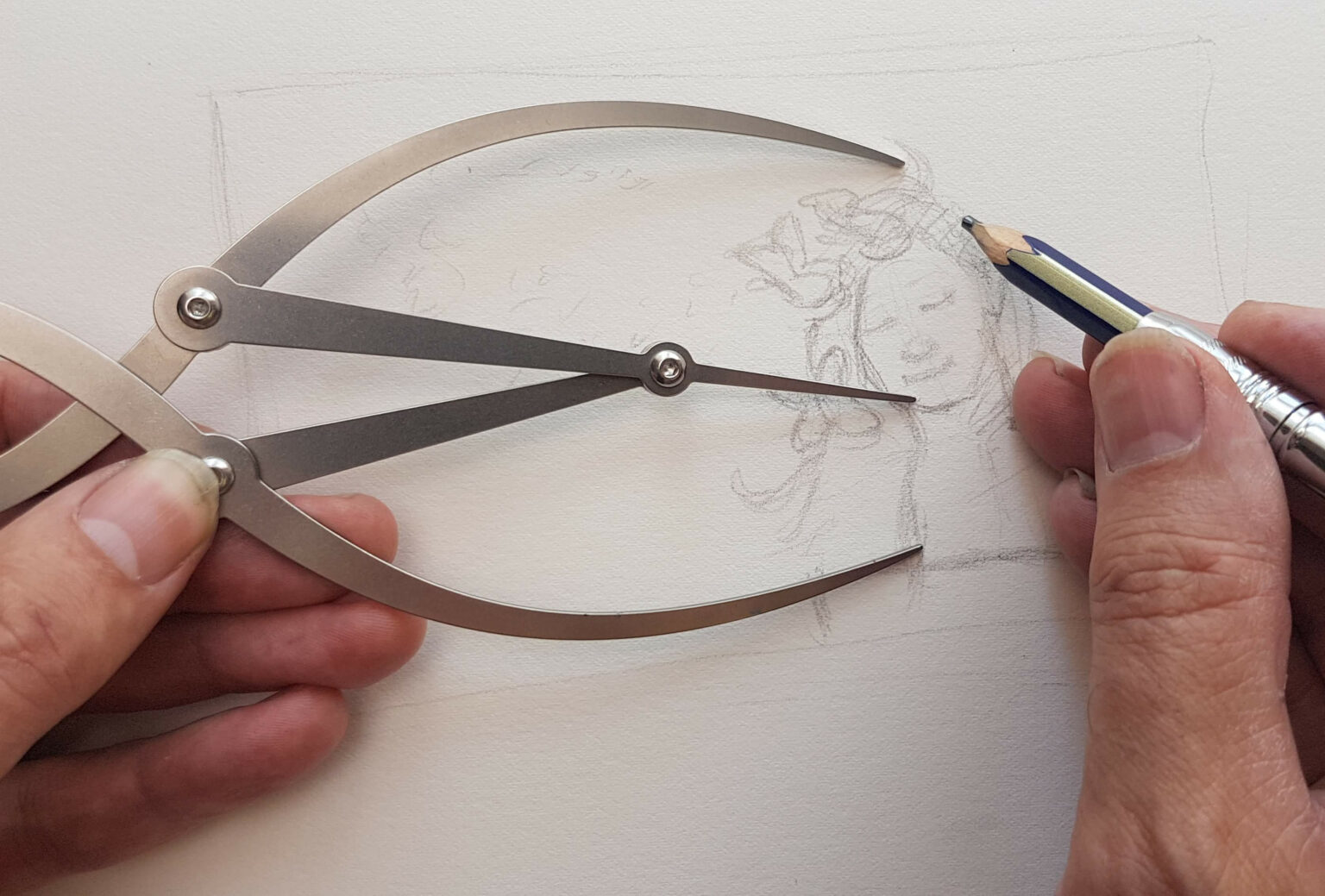 Medium and Circular Caliper Set Golden Mean Calipers